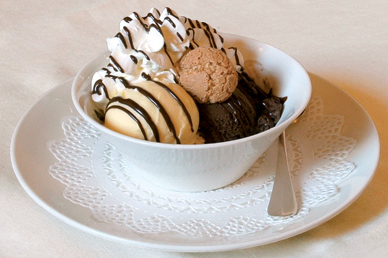 Gelato con panna