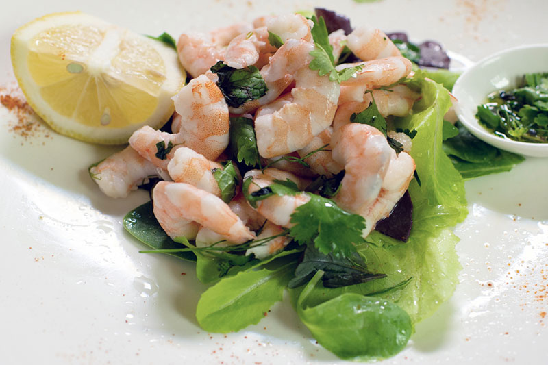 Insalata con gamberetti